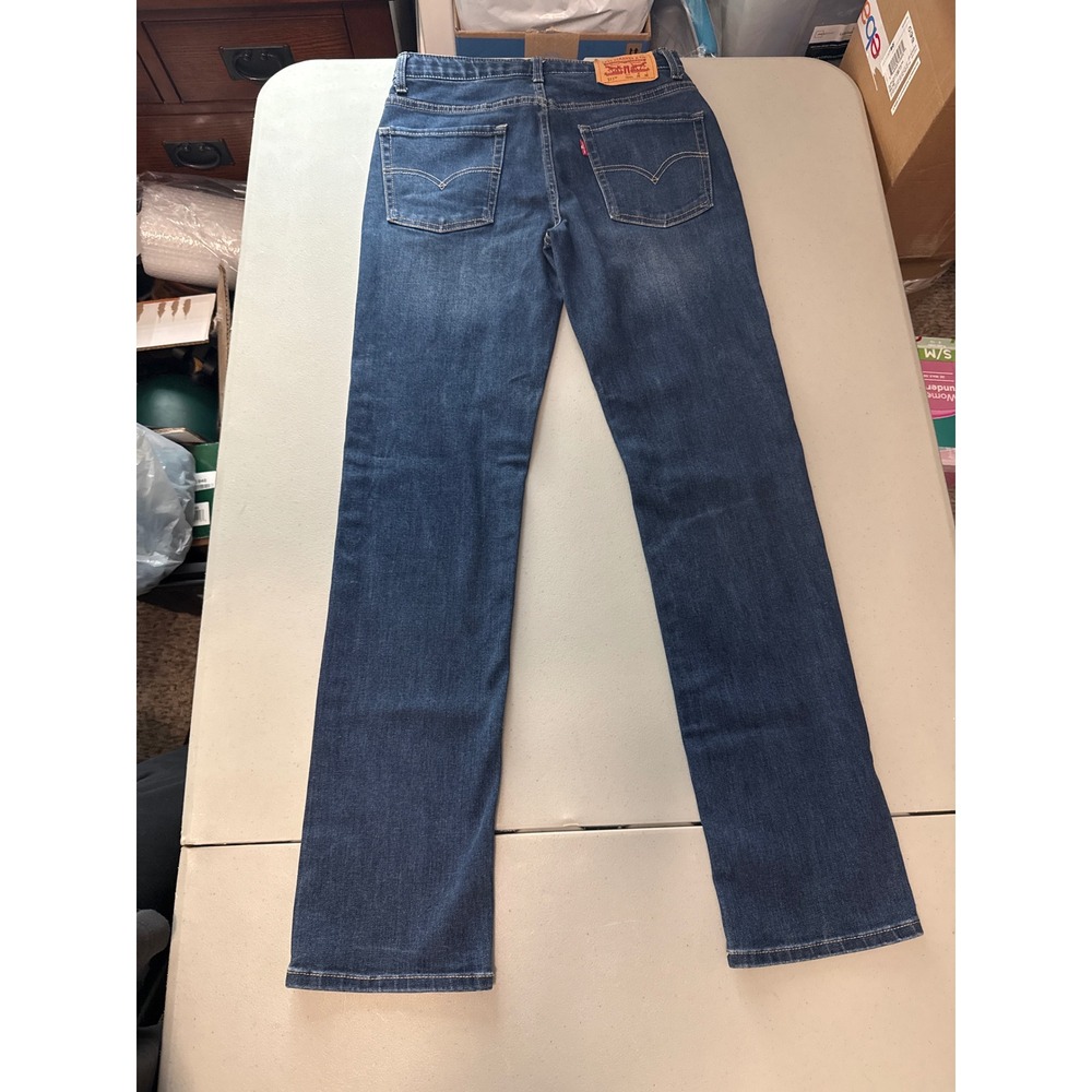 Levis 511 Slim Fit Jeans Dark Wash Blue Denim W28 L30 Size 16 Reg - Picture 9 of 9